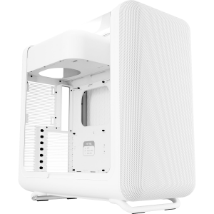 Корпус без блока питания / HYTE X50 (CS-HYTE-X50G-WW) / Корпус без блока питания/ Case HYTE X50, Midi-Tower, TG, no fans, 2xUSB-A 3.2, 1xUSB Type-C, E-ATX, ATX, mATX, mITX White Snow