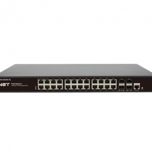 Управляемый L2+ PoE коммутатор Gigabit Ethernet на 24 RJ45 PoE + 4 x GE SFP порта / New System Technologies NS-SW-24G4X-PL / Управляемый L2+ PoE коммутатор Gigabit Ethernet на 24 RJ45 PoE + 4 x GE SFP порта/ Управляемый L2+ PoE коммутатор Gigabit Ethernet на 24 RJ45 PoE + 4 x GE SFP порта. Порты 24 x GE (10/100/1000 Base-T) с поддержкой PoE (IEEE 802.3af/at), 4 x GE SFP (1000 Base-X). Соответствует стандартам PoE IEEE 802.3af/at. Консольный порт - RJ45.  Автоматическое определение PoE устройств. Мощность PoE на порт - до 30W. Уровень управления - Full Managed. Суммарная мощность PoE до 400W. Встроенная грозозащита