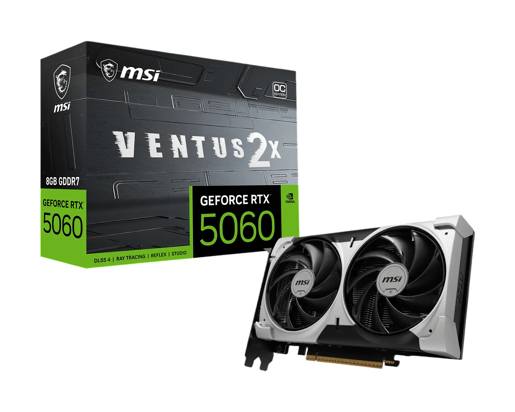 Видеокарта / MSI GeForce RTX 5060 8G VENTUS 2X OC V1 / Видеокарта/ GeForce RTX 5060 8G VENTUS 2X OC V1