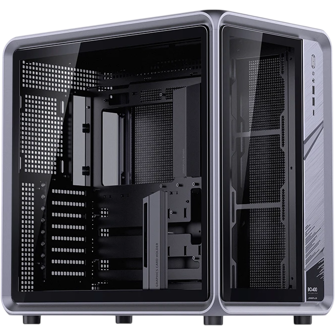 Корпус без блока питания / JONSBO BO400 / Корпус без блока питания/ Case JONSBO BO400, Midi-Tower, TG, no fan, 2xUSB-A 3.0 + 1xUSB-C 3.2, ATX, mATX, mITX Grey