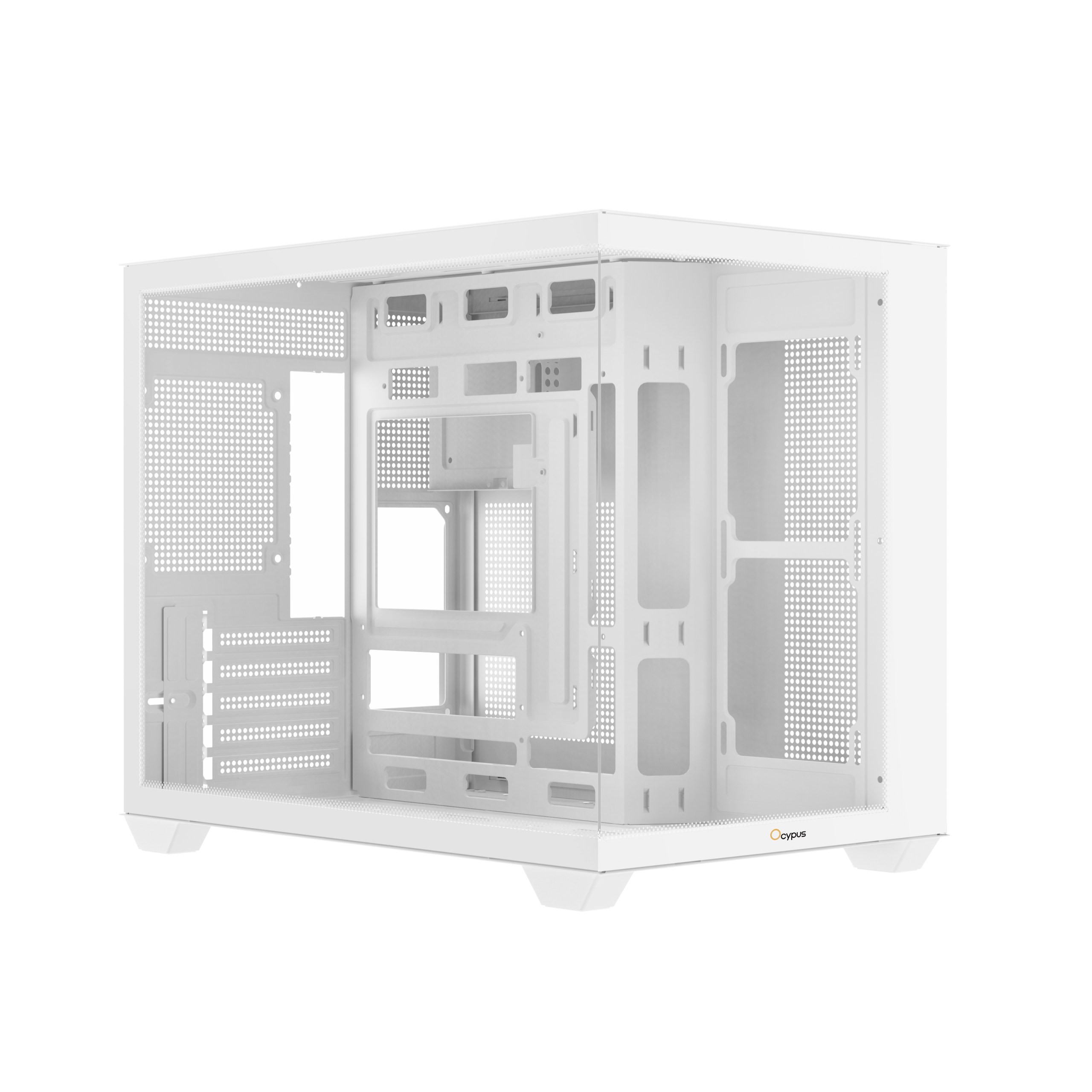 Корпус ПК без блока питания / Ocypus Gamma C54 WH White / Корпус ПК без блока питания/ Case Ocypus Gamma C54 WH, Midi-Tower, TG, no fans, 1xUSB-C + 2xUSB 3.0, mATX, mITX White