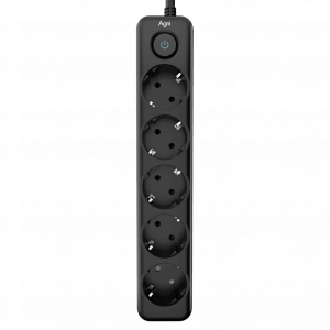 Cетевой фильтр AGNI плоский TP-FD5E-3m-black, 5 розеток Schuko, чёрный, кабель 3 метра, мощность нагрузки 4000 Вт, 16А, заземление, защита от короткого замыкания, сечение кабеля 3 х 1.5 кв.мм., размер 279x54x40 мм. / AGNI TP-FD5E-3m-black / Cетевой фильтр AGNI плоский TP-FD5E-3m-black, 5 розеток Schuko, чёрный, кабель 3 метра, мощность нагрузки 4000 Вт, 16А, заземление, защита от короткого замыкания, сечение кабеля 3 х 1.5 кв.мм., размер 279x54x40 мм.