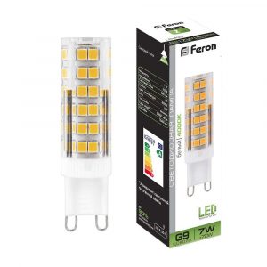 Лампа светодиодная / FERON 25767 / Лампа светодиодная/ Лампа светодиодная LED 7вт 230в G9 белый капсульная
