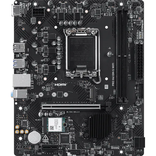 Материнская плата / MSI PRO H610M-S WIFI / Материнская плата/ PRO H610M-S WIFI
