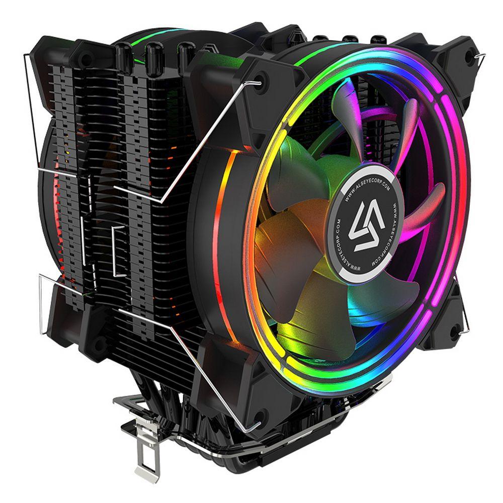 Вентилятор корпусной / ALSEYE CORPORATION LIMITED AS.01.02.0009 / Вентилятор ALSEYE H120D Universal, TDP 200W, Heat Pipe6mm6pcs, 800;2000RPM, 11.6-35.3dB(A), RGB, RTL {18} (872339)/(874043)