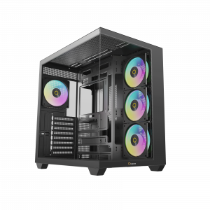 Корпус ПК без блока питания / Ocypus Gamma C74 BK ARGB Black / Корпус ПК без блока питания/ Case Ocypus Gamma C74 BK ARGB, Midi-Tower, TG, 4x120mm ARGB, 2xUSB-A 3.0 + 1xUSB-C 3.1, ATX, mATX, mITX Black