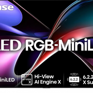 Телевизор Mini LED 100`` Hisense / Hisense 100UXQ / Телевизор Mini LED 100`` Hisense/ 100", Ultra HD, Mini LED, Local Dimming Zones 3584, Smart (VIDAA U9), Anti-Reflection PRO, пиковая яркость 8000 нит, 165Гц, Game Mode PRO, FreeSync Premium PRO, 6.2.2 1102W, 3 HDMI, 2 USB, безрамочный экран, алюминий/угольно серый,, 2025