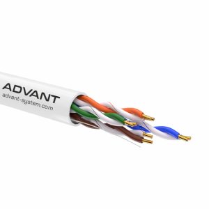 Кабель витая пара, неэкранированная U/UTP, категория 6, 4 пары (23 AWG), одножильный (solid), с разделителем, –20°C – +75°C, Цвет белый, оболочка PVC нг(А)-LS. / Advant ADV6-U23PW (1m) / Кабель витая пара, неэкранированная U/UTP, категория 6, 4 пары (23 AWG), одножильный (solid), с разделителем, –20°C – +75°C, Цвет белый, оболочка PVC нг(А)-LS.