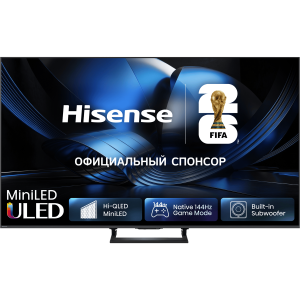 Телевизор ЖК 75`` Hisense / Hisense 75U7S / Телевизор ЖК 75`` Hisense/ 75", Ultra HD, Mini LED, ADS, Local Dimming Zones 320, 4K 48-144Hz, 2K 48-288Hz, Smart TV (HomeOS U9), Wi-Fi, DVB-T2/T/C/S2/S, HDR 10+, Dolby Vision, Dolby Atmos, Bluetooth, 2.1ch 210W(Main)+20W(Subwoofer), 600 nits, 10001, CI+(1.4), 4хHDMI, 2хUSB, FreeSync Premium PRO, 144Hz Game Mode Pro, Charcoal grey, 2026
