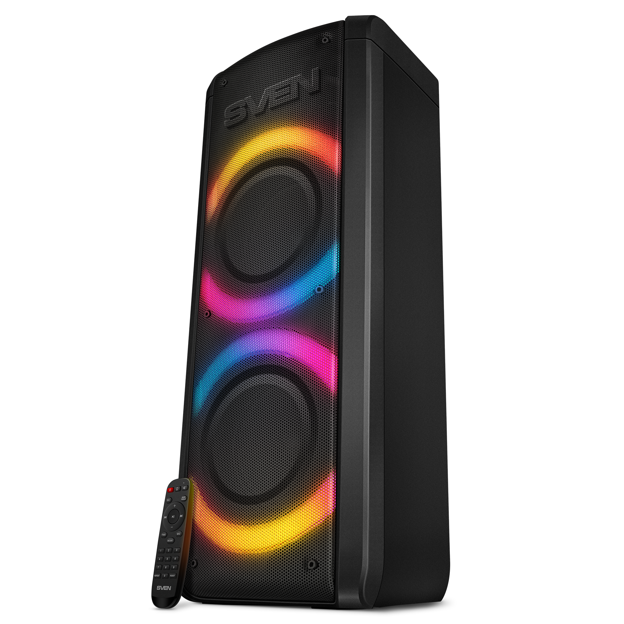 АС SVEN PS-710, черный, акустическая система (100 Вт, TWS, Bluetooth, FM, USB, microSD, LED-дисплей, 4400мАч) / SVEN PS-710 / АС SVEN PS-710, черный, акустическая система (100 Вт, TWS, Bluetooth, FM, USB, microSD, LED-дисплей, 4400мАч)