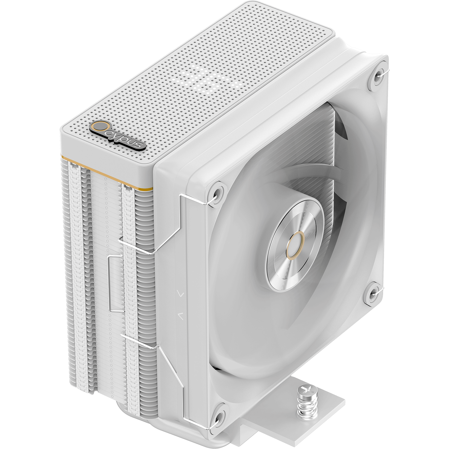 Кулер для процессора / Ocypus Iota-A40-WH1NNWD00X-GL / Кулер для процессора/ CPU Cooler Ocypus Iota A40 WH (220W, 4-pin PWM, LED temp., 156.7mm, Al/Cu, 4x6mm, 1x120mm, 77CFM, 29dBA, 2000RPM, S 1851/1700/1200/115X, AM5/AM4, white)