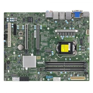 Материнская плата / SuperMicro MBD-X12SCA-F-B / Материнская плата SuperMicro MBD-X12SCA-F-B W-1200 CPU, 4 DIMM slots, Intel W480 controller for 4 SATA3 (6 Gbps) ports, RAID 0,1,5,10, 1 PCI-E 3.0 x4, 2 PCI-E 3.0 x16 slots, bulk (414437)