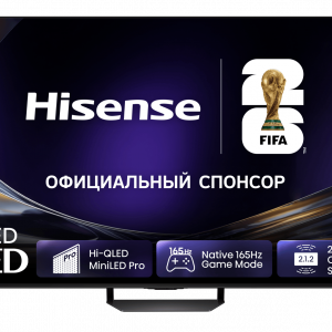 Телевизор ЖК 65`` Hisense / Hisense 65U7S PRO / Телевизор ЖК 65`` Hisense/ 65", Ultra HD, Mini LED, VA, Local Dimming Zones 960, 4K 48-165Hz, 2K 48-330Hz, Smart TV (HomeOS U9.5), Wi-Fi, DVB-T2/T/C/S2/S, HDR 10+, Dolby Vision, Dolby Atmos, Bluetooth, 2.1.2 CH 210W(Main)+20W(Subwoofer)+25W(Side), 600 nits, 12001, CI+(1.4), 4хHDMI, 2хUSB, FreeSync Premium PRO, 165Hz Game Mode Pro, Charcoal grey, 2026