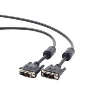 Кабель DVI-D dual link / Cablexpert CC-DVI2-BK-6 / Кабель DVI-D dual link Cablexpert CC-DVI2-BK-6, 25M/25M, 1.8м, черный, экран, феррит.кольца, пакет {60} (081542)