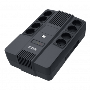 Линейно-интерактивный ИБП в плоском корпусе "Brick" / CBR UPS-OFK-101E-800 / Линейно-интерактивный ИБП в плоском корпусе "Brick"/ ИБП CBR [UPS-OFK-101E-800] 800VA/480W, Schuko CEE 7 Outlets (x4 Battery  Surge Protected; x4 Surge Protected), LED, AVR, 12V/9Ah
