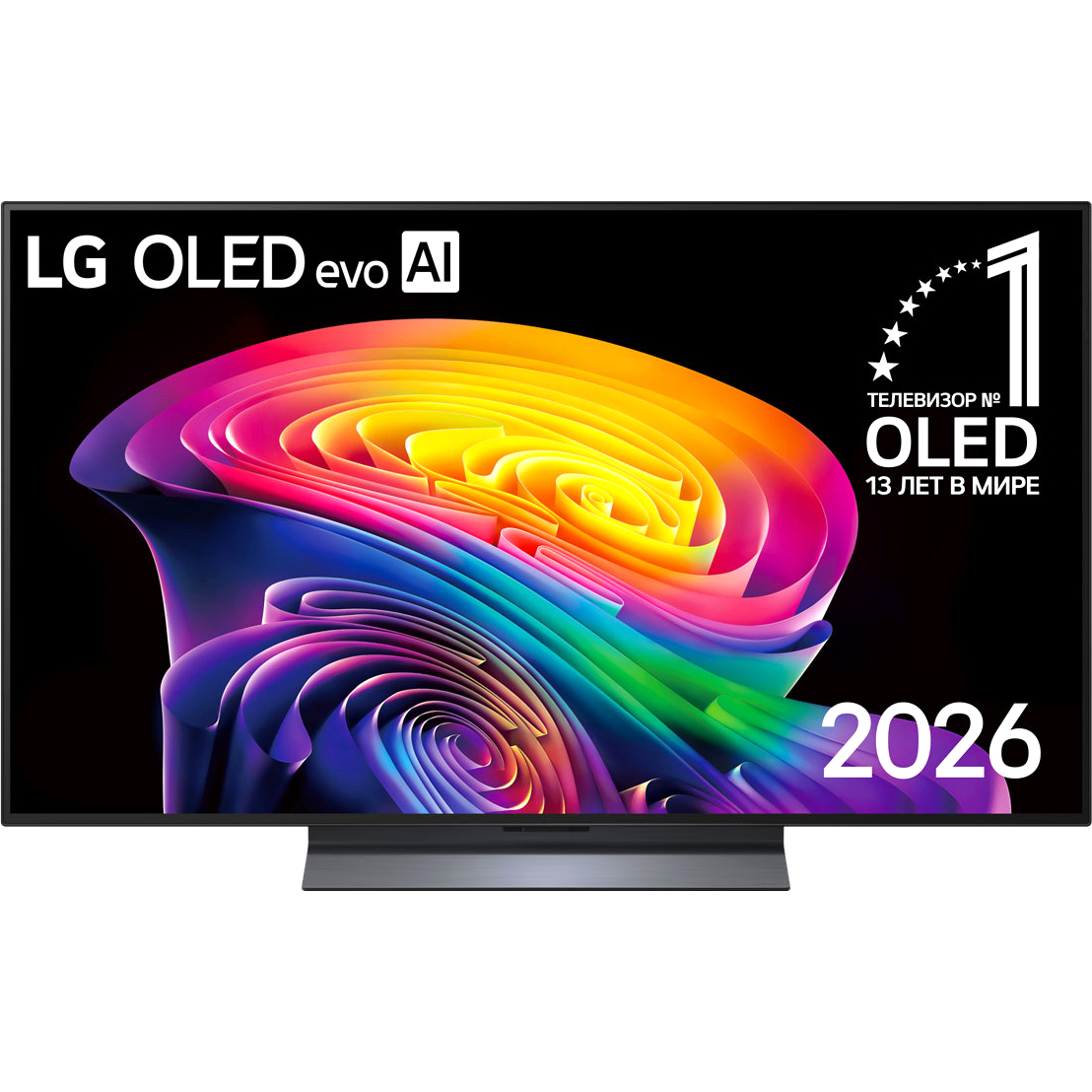 Телевизор 48`` LG / LG OLED48C6RLA.ARUG / Телевизор 48`` LG/ 48`` OLED, Ultra HD, Smart TV(WebOS 26), Wi-Fi 6, Bluetooth v 5.3, MR NFC, 120Hz Native (VRR 165Hz), 2.2ch 40Вт Dolby Atmos, 4хHDMI, 2хUSB, 1 Pole, черный металл, 2026