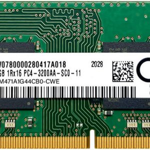 Память оперативная / Samsung M471A1G44CB0-CWE / Память оперативная/ Samsung DDR4 8GB UNB SODIMM 3200 1Rx16, 1.2V