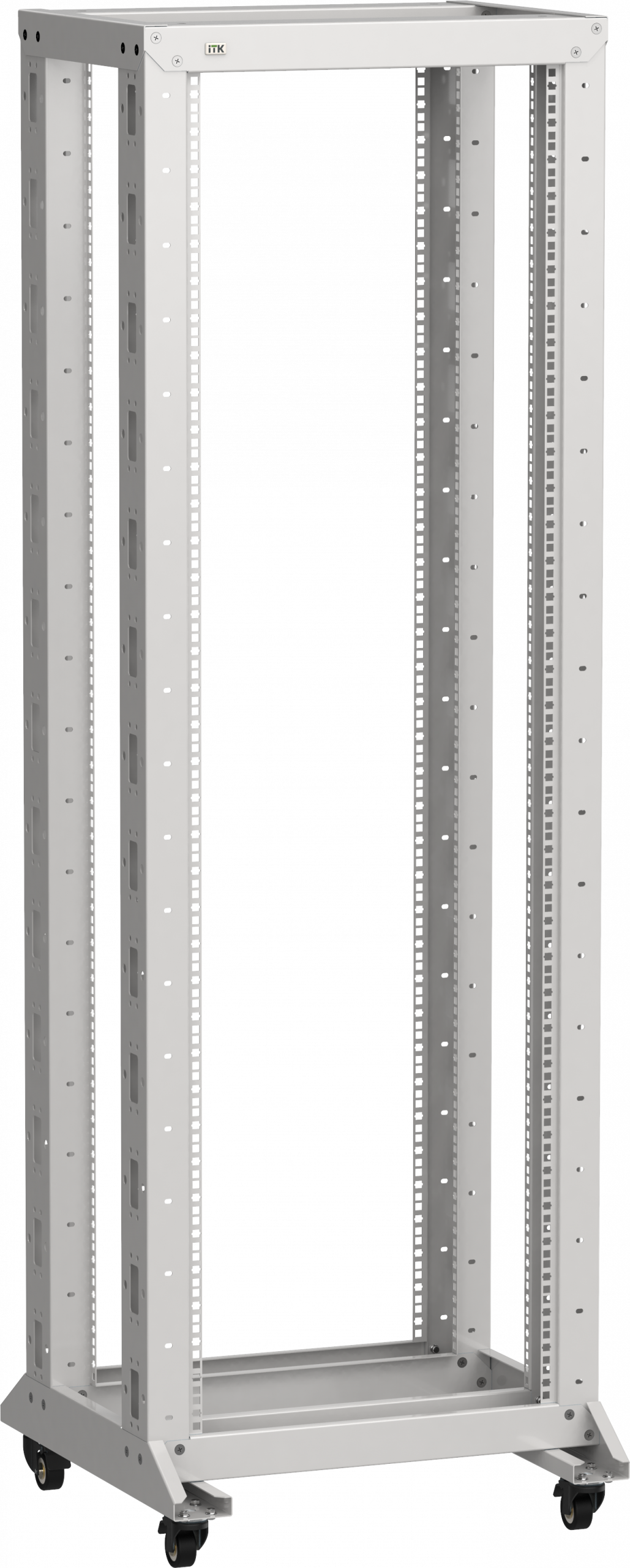 ITK LINEA F Стойка 2-рамная на рол. 33U 600х600мм серая / ITK LF35-33U66-2RM / ITK LINEA F Стойка 2-рамная на рол. 33U 600х600мм серая