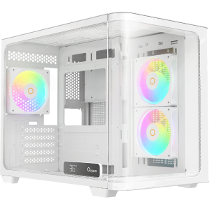 Корпус ПК без блока питания / Ocypus Iota-C50-WHD300CD-GL / Корпус ПК без блока питания/ Case Ocypus Iota C50 Curve WH ARGB, Mini-Tower, TG, 3x120mm ARGB, 2xUSB-A 3.0 + 1xUSB-C, mATX, mITX White