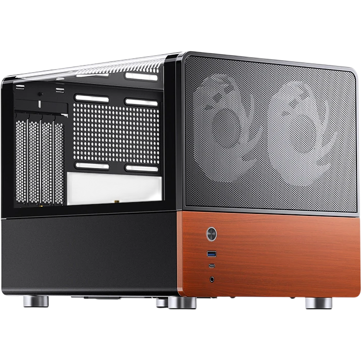 Корпус без блока питания / JONSBO V12 Black / Корпус без блока питания/ Case JONSBO V12, Mini-Tower, TG, 2x120mm, 1xUSB-A 3.0 + 1xUSB-C 3.2, mATX, mITX Black
