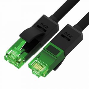 Кабель / GCR GCR-56826 / GCR Патч-корд прямой 7.5m UTP медь кат.5e, черный, 26 AWG, литой, ethernet high speed 1 Гбит/с, RJ45, T568B