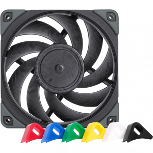 Кулер для корпуса / Noctua NF-A12x25 PWM chromax.black.swap / Кулер для корпуса/ Case Cooler Noctua NF-A12x25 PWM chromax.black.swap (120x120x25mm, 4-pin PWM, 60.09CFM, 22.6dBA, 2000RPM, Black)