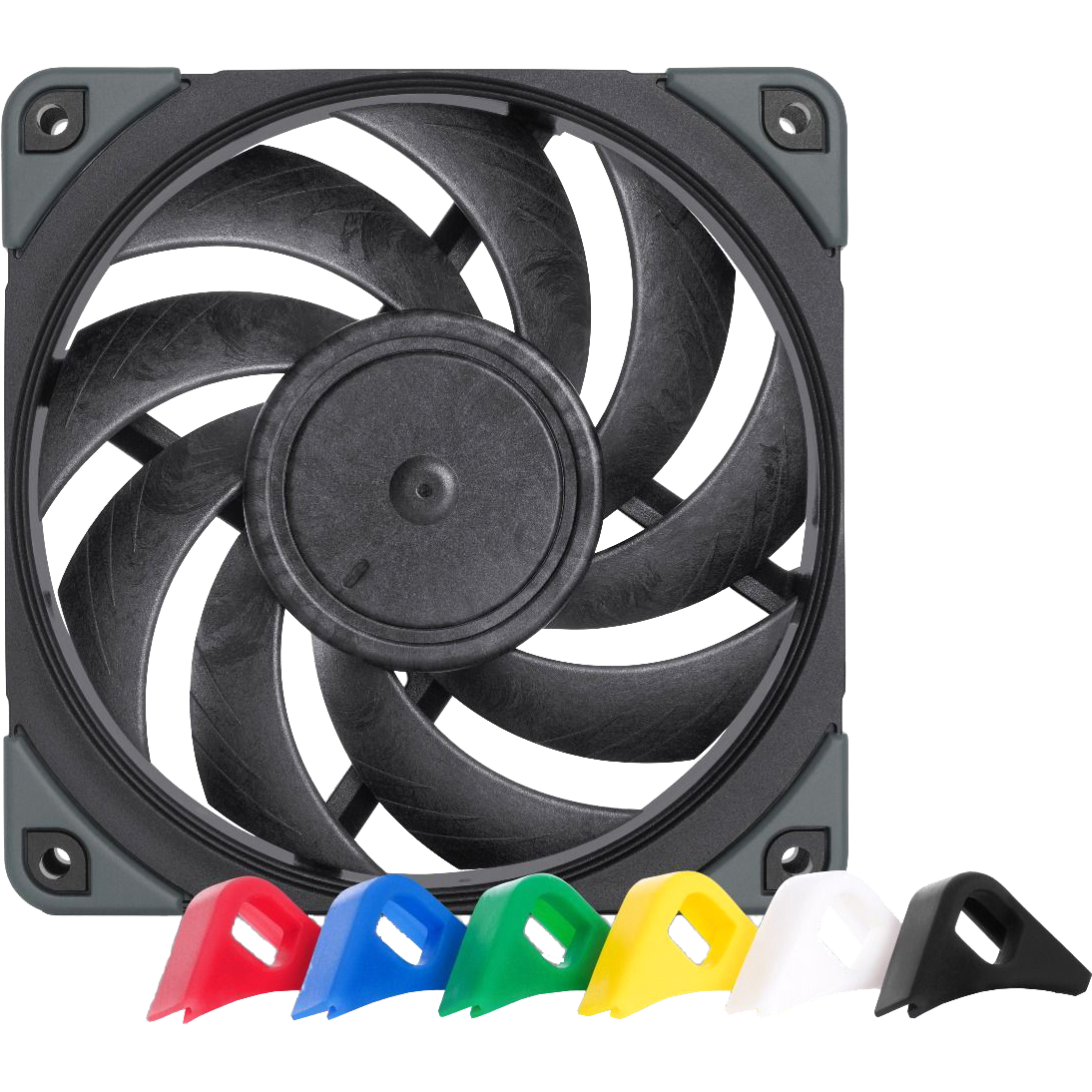 Кулер для корпуса / Noctua NF-A12x25 PWM chromax.black.swap / Кулер для корпуса/ Case Cooler Noctua NF-A12x25 PWM chromax.black.swap (120x120x25mm, 4-pin PWM, 60.09CFM, 22.6dBA, 2000RPM, Black)