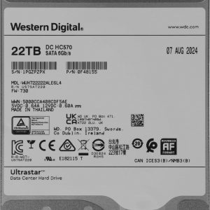 Жесткий диск / WD 0F48155 / Жесткий диск WD SATA-III 22TB 0F48155 WUH722222ALE6L4 Server Ultrastar DC HC570 512E (7200rpm) 512Mb 3.5" [0F48155]