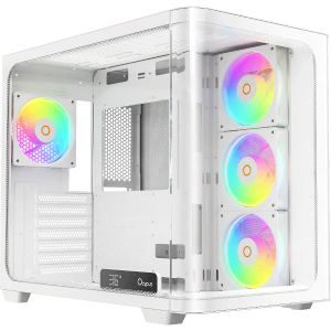 Корпус ПК без блока питания / Ocypus Iota-C70-WHD400CD-GL / Корпус ПК без блока питания/ Case Ocypus Iota C70 Curve WH ARGB, Midi-Tower, TG, 4x120mm ARGB, 2xUSB-A 3.0 + 1xUSB-C 3.1, ATX, mATX, mITX White