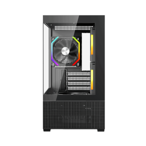 1STPLAYER CV6 ARGB Black / mATX / 3x120mm ARGB & 2x120mm fans / CV6-BK-2FAR-2FH7R-1FH7