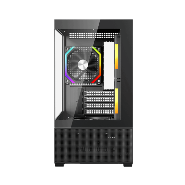 1STPLAYER CV6 ARGB Black / mATX / 3x120mm ARGB & 2x120mm fans / CV6-BK-2FAR-2FH7R-1FH7