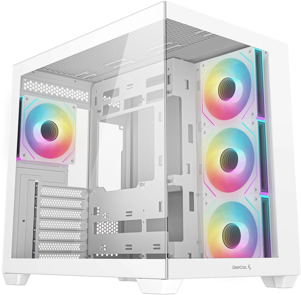 Deepcool CG530 4F WH без БП, боковое окно (панорама), 3x120мм ARGB Reverse вентилятора на боковой стенке, 1x120мм ARGB вентилятор сзади, белый, ATX (R-CG530-WHADA4-G-1)