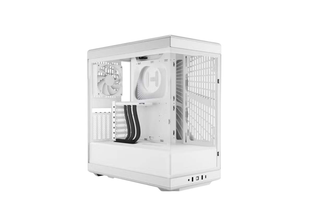 Корпус без блока питания / HYTE CS-HYTE-Y40-WW / Корпус без блока питания/ Case HYTE Y40, Midi-Tower, TG, no fans, 2xUSB-A 3.2, 1xUSB Type-C, ATX, mATX, mITX Snow White