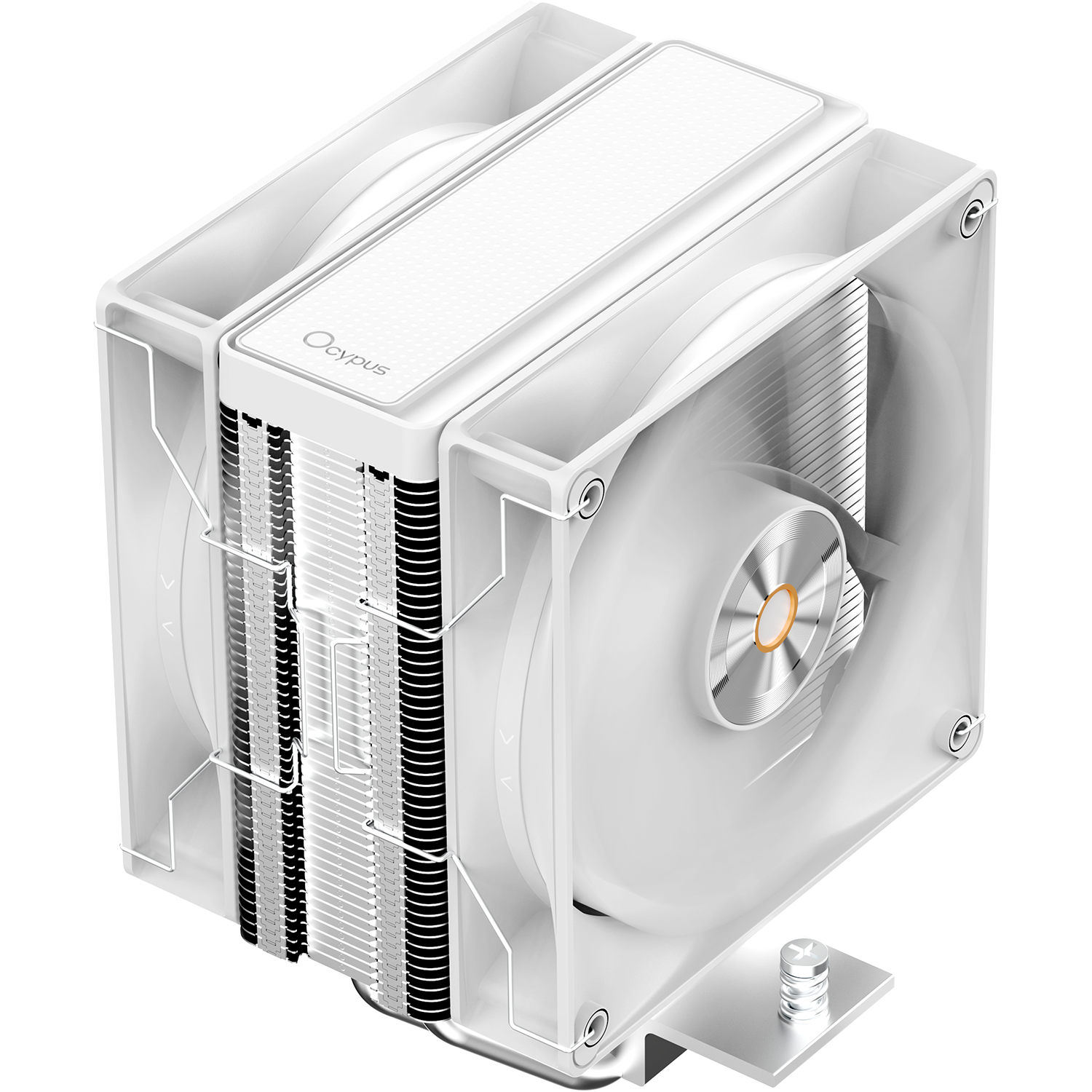 Кулер для процессора / Ocypus Delta-A40-WH2NNWN00X-GL / Кулер для процессора/ CPU Cooler Ocypus Delta A40 Elite WH Dual FAN (220W, 4-pin PWM, 156.7mm, Al/Cu, 4x6mm, 2x120mm, 73CFM, 29dBA, 2000RPM, S 1851/1700/1200/115X, AM5/AM4, white)