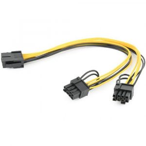 Кабель питания / Cablexpert CC-PSU-85 / Кабель питания Cablexpert CC-PSU-85 PCI-Express 6-пин на 6+2 пин x 2 шт., 0.3 м (099981) {500}
