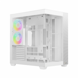 Корпус ПК без блока питания / Ocypus Delta-C74-WHD200XX-GL / Корпус ПК без блока питания/ Case Ocypus Delta C74 WH ARGB, Midi-Tower, TG, 2x120mm ARGB, 2xUSB-A 3.0 + 1xUSB-C 3.1, ATX, mATX, mITX White