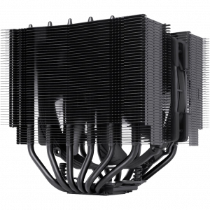 Кулер для процессора / Noctua NH-D15S chromax.black / Кулер для процессора/ CPU Cooler Noctua NH-D15S chromax.black (167W, 4-pin PWM, 160mm, Al/Cu, 6x6mm, 1x150x140x25mm, 82.5CFM, 24.6dBA, 1500RPM, S 1851/1700/1200/115X, AM5/AM4, Black)