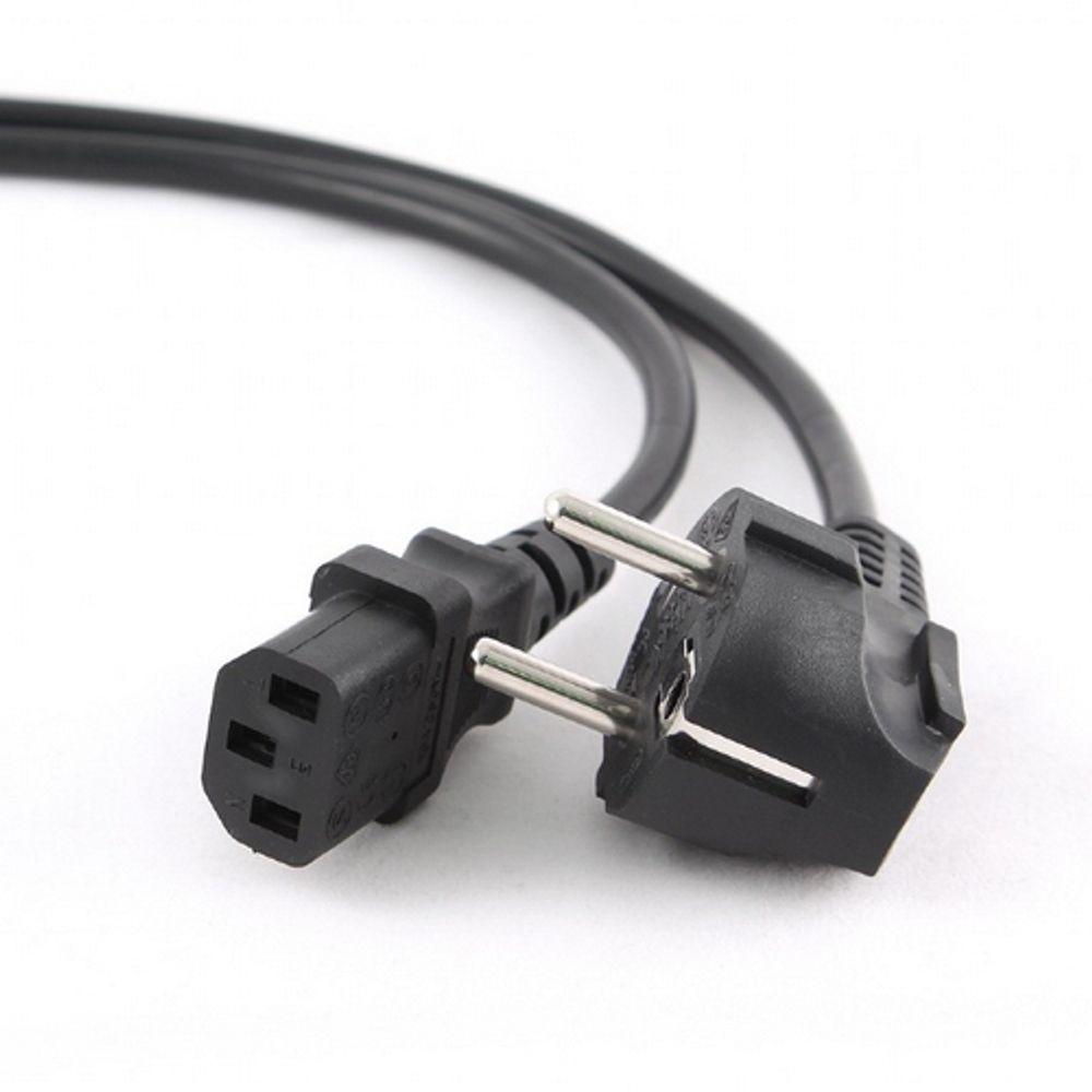 Кабель питания / Cablexpert PC-186-1-1.8M / Кабель питания Cablexpert PC-186-1-1.8M, 1.8м, Schuko(S22) - C13, Сечение провода 3x1кв.мм, черный, с заземлением, пакет {100} (792570)