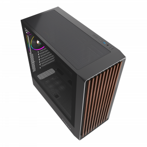 Корпус без блока питания / HSPD F760-TGBK-ARGB / Корпус без блока питания/ Case HSPD F760, Mid Tower, Black, TG, 0.5 SPCC, 4x120mm ARGB E-ATX, ATX, mATX, mITX 165/420/200mm 2x2.5", 1x3.5", 7xPCI 1xUSB-A 3.0, 1xUSB-C 470x215x495mm