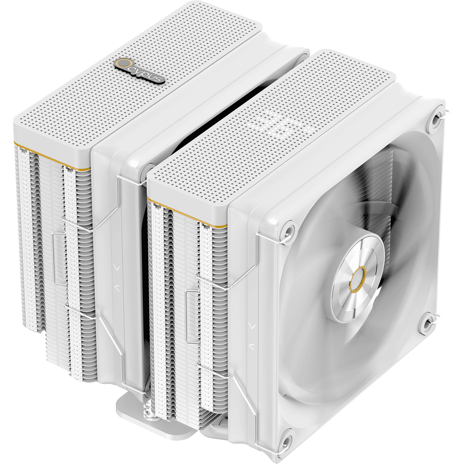 Кулер для процессора / Ocypus Iota-A62-WH2NNWD00X-GL / Кулер для процессора/ CPU Cooler Ocypus Iota A62 WH (260W, 4-pin PWM, LED temp., 158mm, Al/Cu, 6x6mm, 2x120mm, 77CFM, 29dBA, 2000RPM, S 1851/1700/1200/115X, AM5/AM4, white)