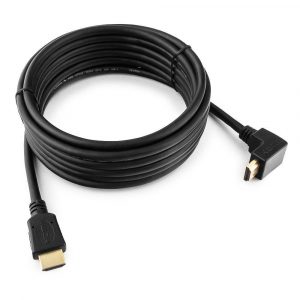 Кабель HDMI / Cablexpert CC-HDMI490-15 / Кабель HDMI Cablexpert CC-HDMI490-15, 4.5м, v1.4, 19M/19M, углов. разъем, черный, позол.разъемы, экран, пакет (066044) {50}