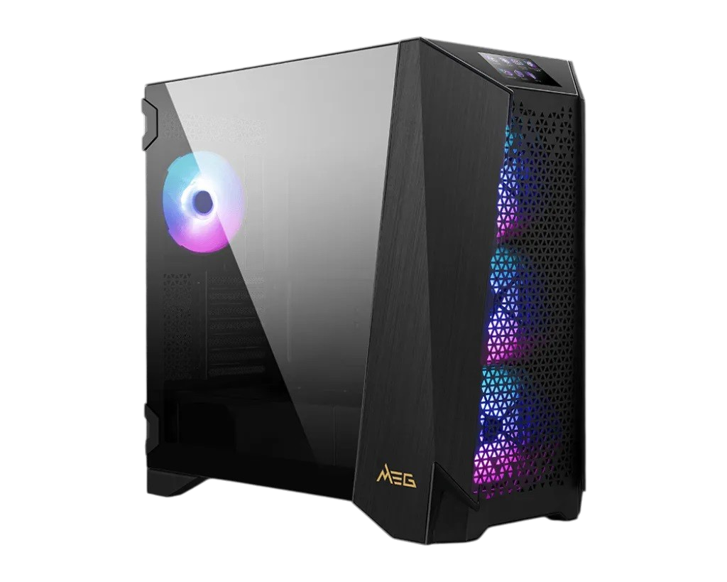 Корпус ПК без блока питания / MSI MEG PROSPECT 700R Black / Корпус ПК без блока питания/ Case MSI MEG PROSPECT 700R, Midi-Tower, TG, 4x140mm ARGB, 2xUSB-A 3.2 + 1xUSB-C, E-ATX, ATX, mATX, mITX Black