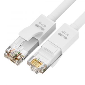 Патч-корд / GCR GCR-56922 / GCR Патч-корд прямой 3.0m UTP кат.5e, белый, 24 AWG, литой, ethernet high speed 1 Гбит/с, RJ45, T568B