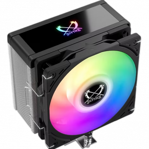 Кулер для процессора / Scythe Kotetsu Mark 4 ARGB Black/Silver / Кулер для процессора/ CPU Cooler Scythe Kotetsu Mark 4 ARGB (150W, 4-pin PWM, 155mm, Al/Cu, 4x6mm, ARGB, 1x120mm, 60.29CFM, 26.88dBA, 2000RPM, S 1851/1700/1200/115X, AM5/AM4, silver, black)