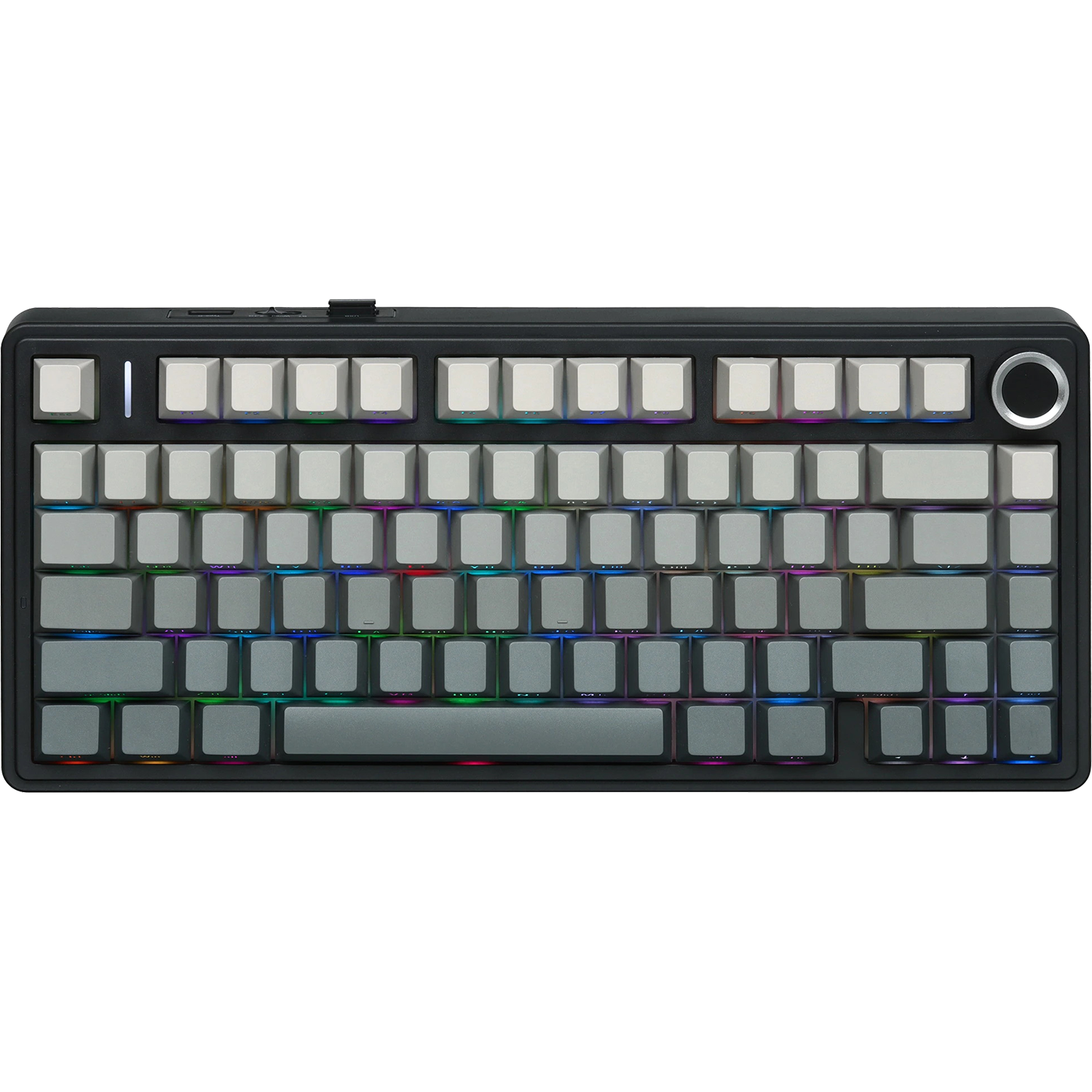 Игровая клавиатура / AULA F75 (6948391214726) / Игровая клавиатура/ Беспроводная механическая клавиатура AULA F75 Gradient Серый Зелёный Reaper свитчи (Bluetooth, 2.4 Гц)