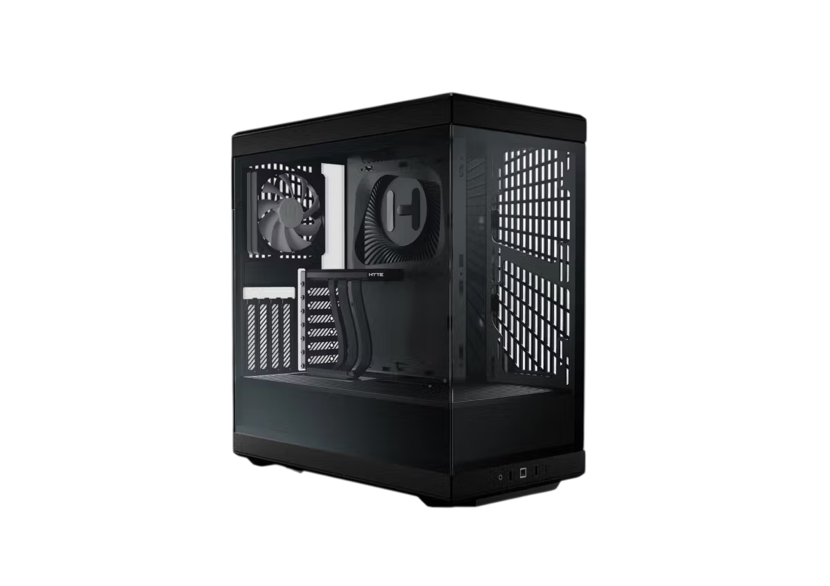 Корпус без блока питания / HYTE CS-HYTE-Y40-B / Корпус без блока питания/ Case HYTE Y40, Midi-Tower, TG, no fans, 2xUSB-A 3.2, 1xUSB Type-C, ATX, mATX, mITX Pitch Black