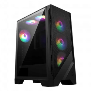 Корпус ПК без блока питания / MSI MAG FORGE 120A AIRFLOW Black / Корпус ПК без блока питания/ Case MSI MAG FORGE 120A AIRFLOW, Midi-Tower, TG, 6x120mm ARGB, 2xUSB-A 3.0, ATX, mATX, mITX Black