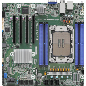 Материнская плата / ASRock 90-SXGBM1-A0UAY2F / Материнская плата/ ASRock SPC741D8UD-2T/X550, Deep Micro-ATX, 1x LGA 4677 5th/4th Gen Intel Xeon Scalable, 8x DDR5 RDIMM/ RDIMM-3DS, 4x PCIe5.0 / CXL1.1 x16, 2x MCIO (PCIE5.0 x8), 1x M.2 (PCIe3.0 x4 or SATA 6Gb/s), up to 9 SATA 6Gb/s, 2x RJ45 (10GbE) Intel X550-AT2, AST2600