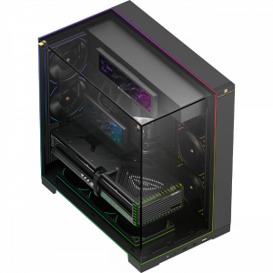 Корпус без блока питания / Thermalright A70 Vision Black / Корпус без блока питания/ Case Thermalright A70 Vision, Midi-Tower, TG, LCD, ARGB, no fans, 2xUSB-A 3.0, 1xUSB Type-C, ATX, mATX, mITX Black