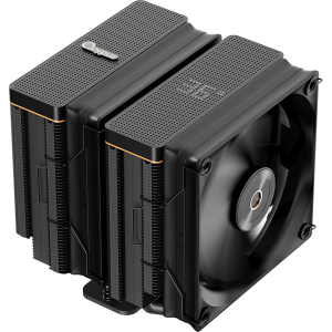 Кулер для процессора / Ocypus Iota-A62-BK2NNWD00X-GL / Кулер для процессора/ CPU Cooler Ocypus Iota A62 BK (260W, 4-pin PWM, LED temp., 158mm, Al/Cu, 6x6mm, 2x120mm, 77CFM, 29dBA, 2000RPM, S 1851/1700/1200/115X, AM5/AM4, black)